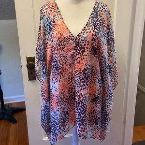 Summer pastel sheer top